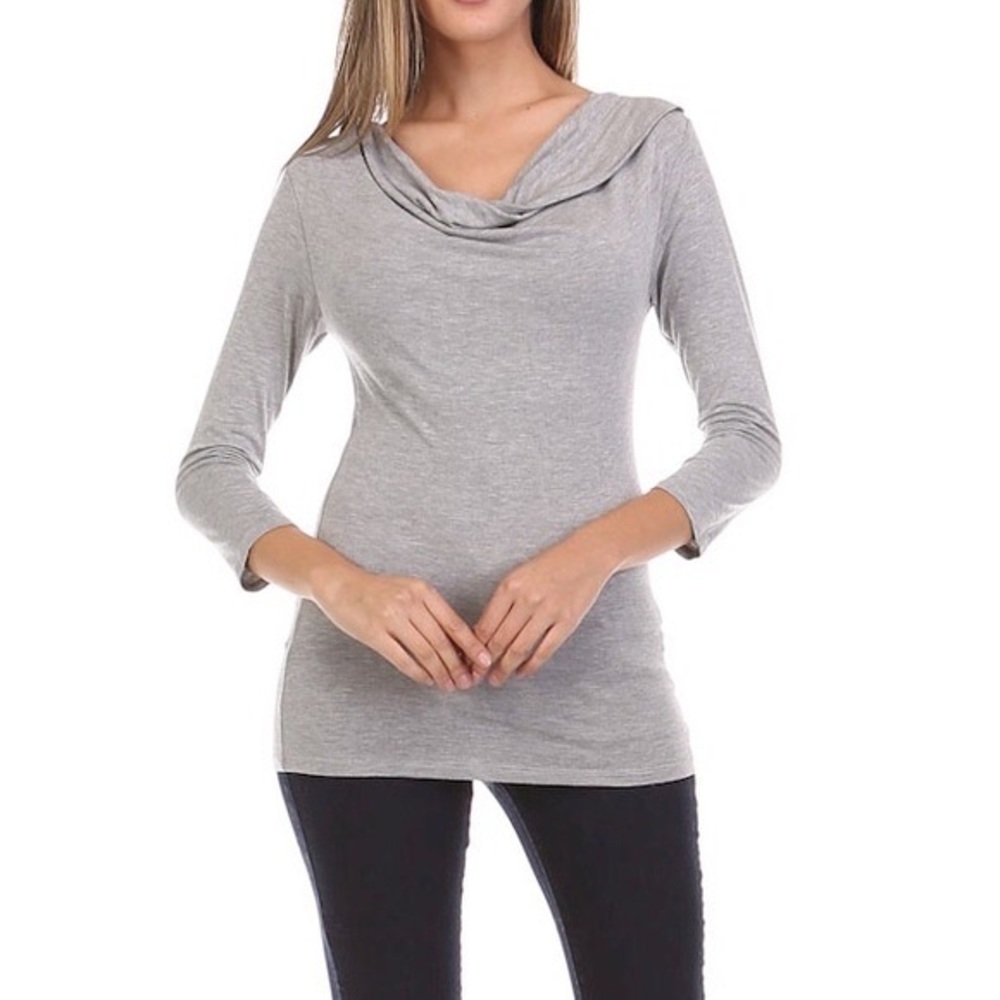 🦩4/$25 NWT 3/4 Sleeve Fitted Top - Picture 1 of 4